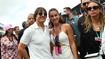 US actor Tom Cruise poses for a photo as he attends the 2023 Miami Formula One Grand Prix at the Miami International Autodrome in Miami Gardens, Florida, on May 7, 2023. (Photo by CHANDAN KHANNA / AFP)