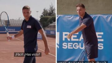 Joaquín la vuelve a liar con este show jugando al tenis: atentos al momentazo del saque
