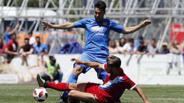 Imagen del partido de ida de fase de ascenso a Segunda División entre Fuenlabrada y Recreativo de Huelva.