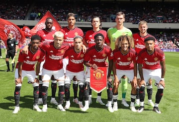 Once titular del United contra el Lyon, con Álvaro en el centro junto a Varane.