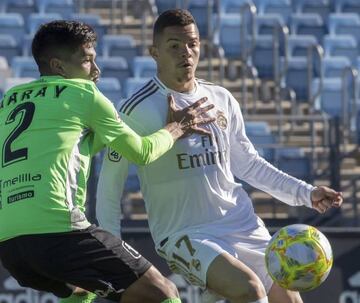 Rodrygo, en un partido con el Castilla contra el Melilla de esta temporada.