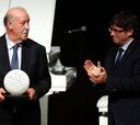 Puigdemont entrega un premio a Del Bosque a la concordia