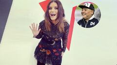 Imagen de Laura Pausini y Diego Armando Maradona.