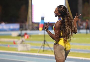 Caterine Ibargüen gana la medalla de oro en el salto triple de los Juegos Centroamericanos y del Caribe Barranquilla 2018. Urrutia fue medalla de plata