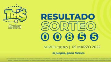 Resultados Lotería Tris Extra hoy: ganadores y números premiados | 5 de marzo