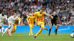 Stuani marca de penalti el 1-1 para el Girona. 