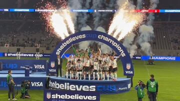Así festejó el equipo de Japón el título de la She Believes Cup