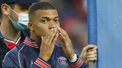 Paris Saint-Germain&#039;s French forward Kylian Mbappe during the French championship Ligue 1 football match between Paris Saint-Germain and RC Strasbourg on August 14, 2021 at Parc des Princes stadium in Paris, France - Photo Mehdi Taamallah / DPPI
 AFP