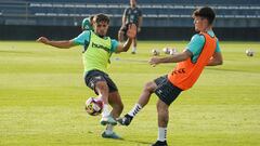 Kevin en un entrenamiento con Murillo.