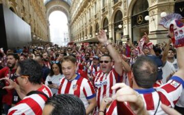 Las fan zone de Real Madrid y Atlético estuvieron muy animadas