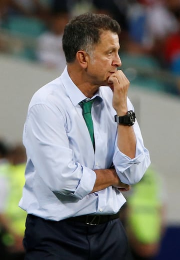 Juan Carlos Osorio durante la derrota de México ante Alemania.