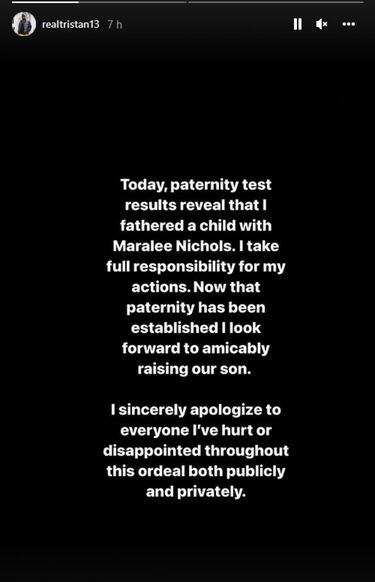 El jugador de los Kings reconoce su paternidad.
