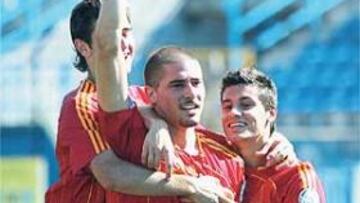 <b>¡VAYA GOLAZO!</b> El madridista Javi García marcó ayer dos goles, uno de ellos genial.