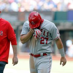 Mike Trout será evaluado día a día tras pelotazo en brazo izquierdo