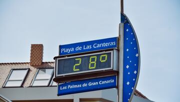 La temperatura en Las Palmas de Gran Canaria.