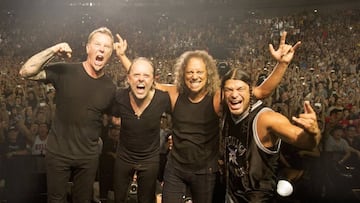 Metallica at a packed concert this week at Shanghai&#039;s Mercedes-Benz Arena.