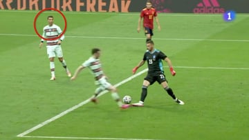 La cara de Cristiano con la frialdad y lujo de Unai Simón