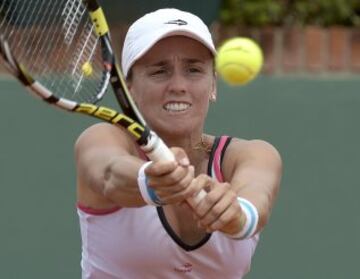 La argentina Maria Irigoyen durante el duelo ante Venus Williams en Buenos Aires. 