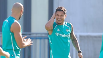 Cucho, en un entrenamiento.