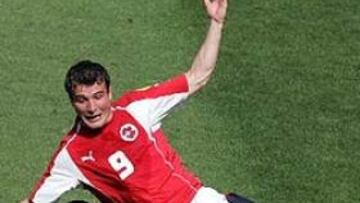 Alexander Frei, durante el partido ante Inglaterra del pasado jueves.