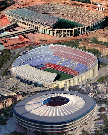 Así se ha transformado el estadio del Fútbol Club Barcelona a lo largo del tiempo.