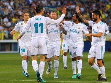 0-1. Gareth Bale celebra el primer gol.