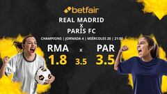 Real Madrid CF Femenino vs. París FC Femenino: horario, TV, estadísticas, clasificación y pronósticos