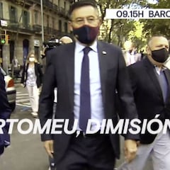 Aficionados del Barça increpan a Bartomeu en la Diada
