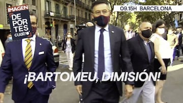 Aficionados del Barça increpan a Bartomeu en la Diada