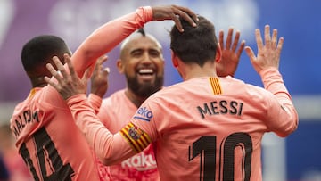 19/05/19  PARTIDO PRIMERA DIVISION
 EIBAR  -  BARCELONA
 GOL 1-1 MESSI ALEGRIA  VIDAL 