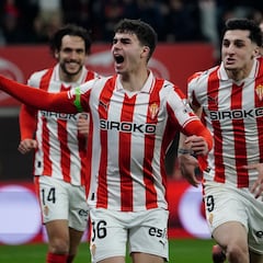 Golazos de Ferrari y Manu para dejar los tres puntos en El Molinón