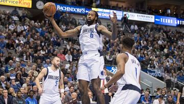 Dec 2, 2018; Dallas, TX, USA; Dallas Mavericks center DeAndre Jordan (6) grabs a rebound against the LA Clippers during the second half at the American Airlines Center. Mandatory Credit: Jerome Miron-USA TODAY Sports