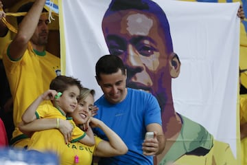 Belleza y color: así se vivió la previa del duelo Brasil-Chile