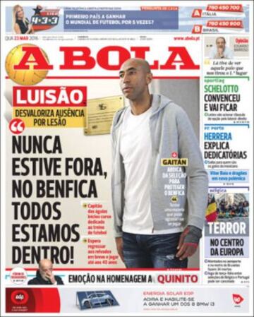 Portadas de la prensa mundial