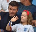 David Beckham y su hija apoyan a Inglaterra en Mundial Femenino