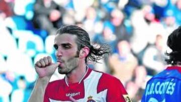 <b>EL CHUPETE. </b>Iván Alonso dedicó su primer gol con el Espanyol a sus hijos Lucas y Martina.