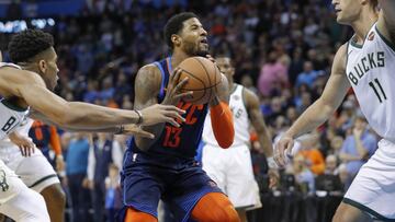 Paul George, ante los Milwaukee Bucks.