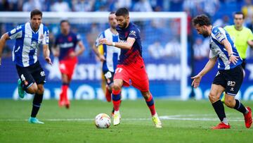 Carrasco, durante el partido contra el Espanyol.