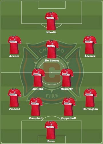 Once incial de Chicago Fire.