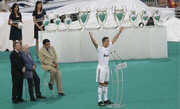 Cristiano Ronaldo en el estadio Santiago Bernabéu.