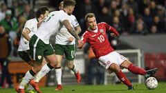 Eriksen lideró a la selección de Dinamarca ante Irlanda.