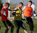 Ramos trabajó con el grupo y Bale no estuvo en Valdebebas