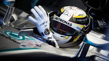 Lewis Hamilton en el Mercedes.