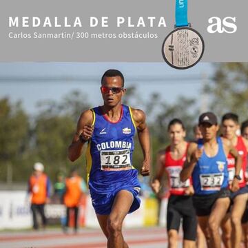 Carlos Sanmartín se quedó con la medalla de plata en los 3 mil metros obstáculos.
