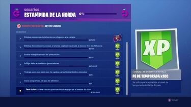 Fortnite: desafíos de Estampida de la horda