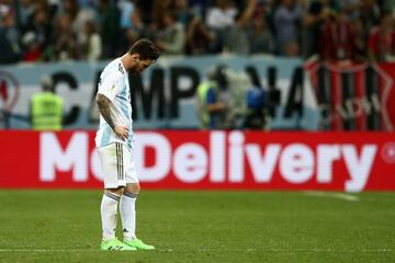¿Argentina, eliminada? Rostros de Messi, Maradona y la afición