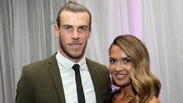 Gareth Bale con su pareja, Emma Rhys-Jones.