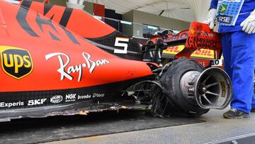 05 VETTEL Sebastian (ger), Scuderia Ferrari SF90, action crash, accident, during the 2019 Formula One World Championship, Brazil Grand Prix from November 15 to 17 in Sao Paulo, Brazil - Photo DPPI
17/11/2019 ONLY FOR USE IN SPAIN