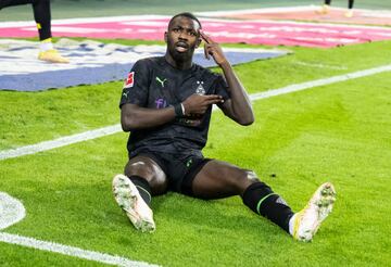 Marcus Thuram, en un partido con el Borussia Mönchengladbach.