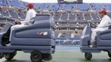 <strong>PROBLEMAS.</strong> La lluvia está obligando a reajustar los horarios del US Open. Nadal jugará ante Del Potro mañana a partir de las 18:00.